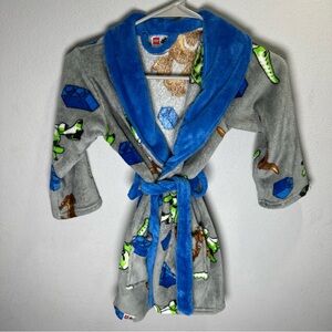 Lego Jurassic Park Blue and Gray Kids Dinosaur Pajama Robe